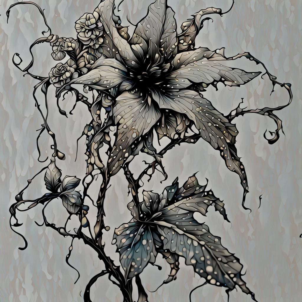 Botanical Ink Drawing