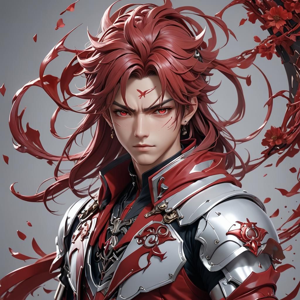 Rouge Remedies Male Logo in 3D Anime Style