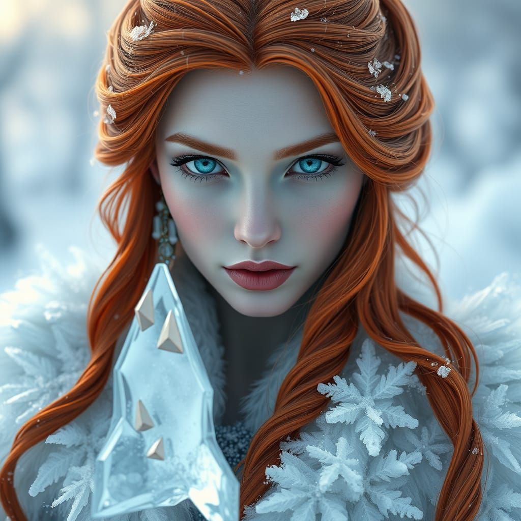 Ice Queen of the Frozen Realm in 8K