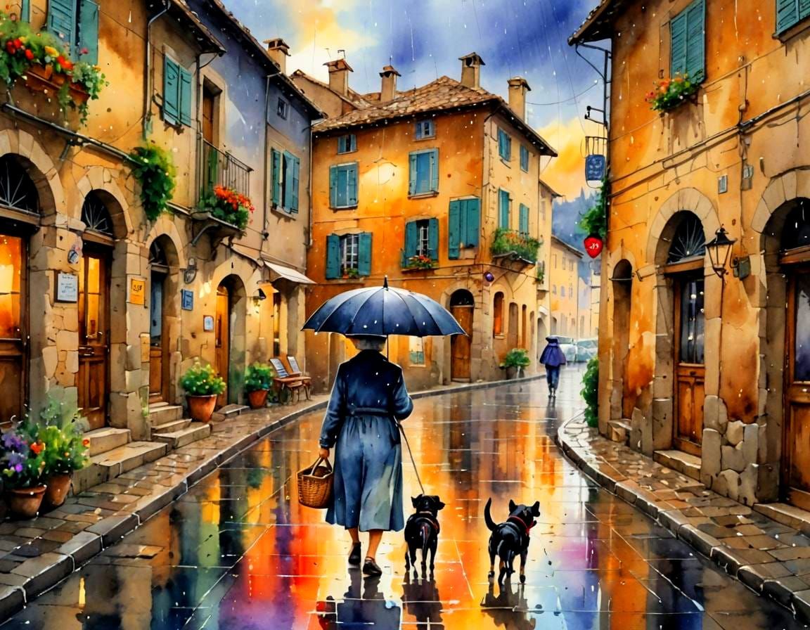 Bad weather in Castelnaudary (F)