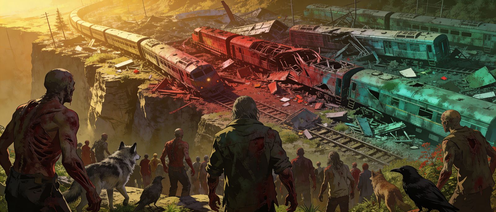 Zombie Apocalypse Diorama at Golden Hour