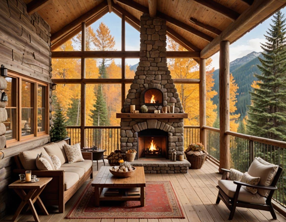 Cozy Rustic Cabin with Fireplace and Porch