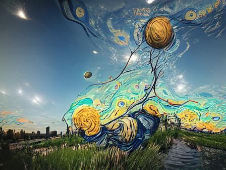 Cosmic Universe in Van Gogh Style