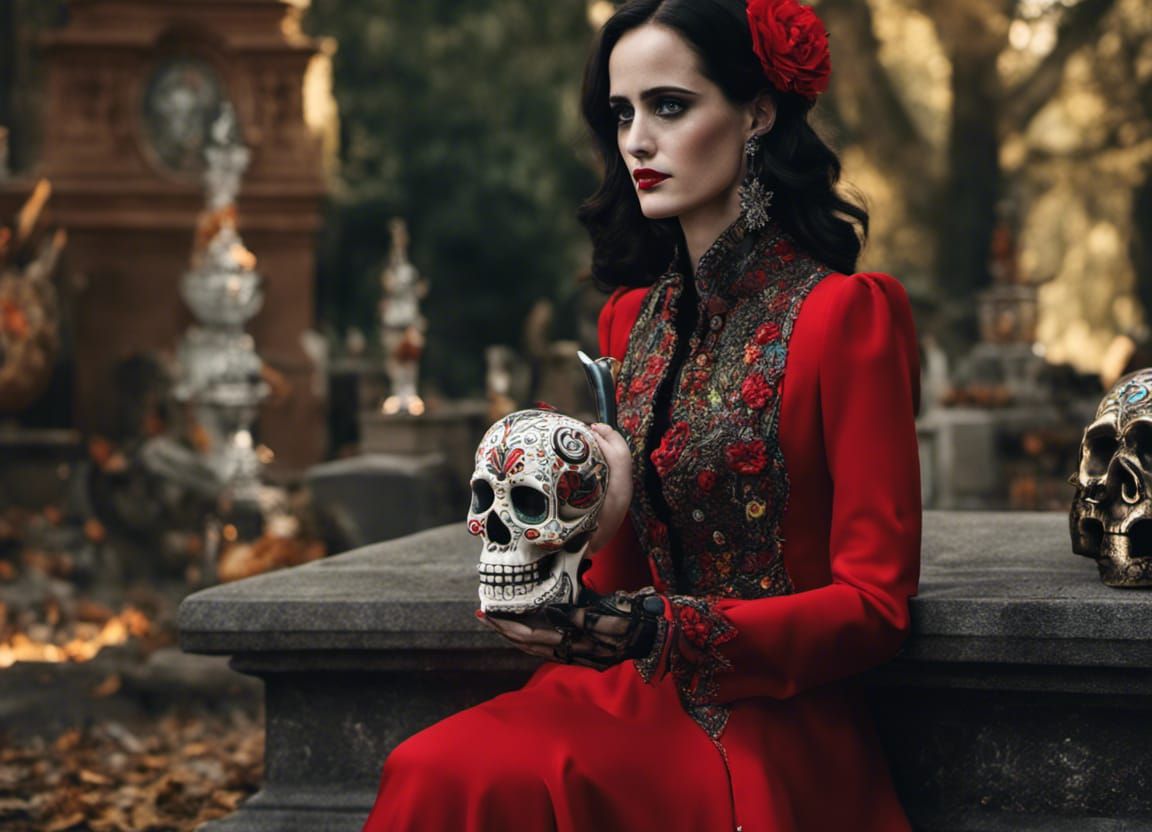 Eva Green at Día de los Muertos