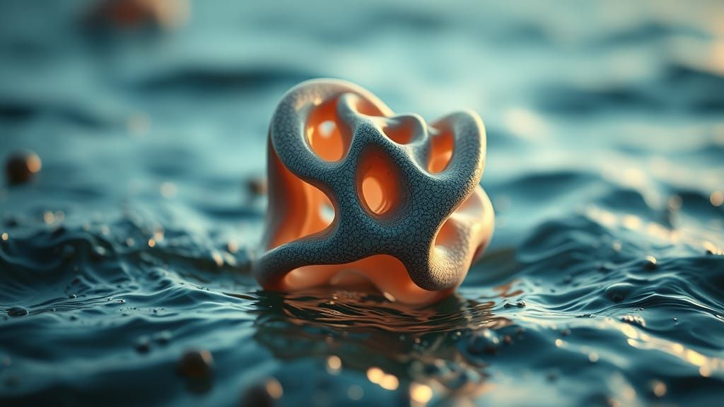 Hyperrealistic Macro Sea Scene in Sci-Fi Style