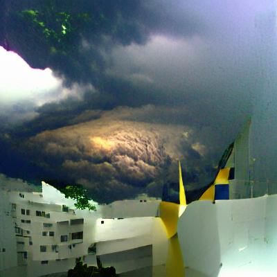 Dramatic Storm Cloud Formation Digital Rendering