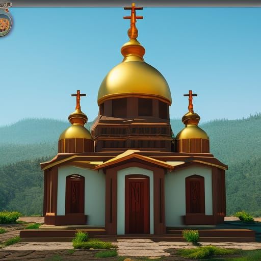 Ethiopian Orthodox Church: Detailed Matte Painting