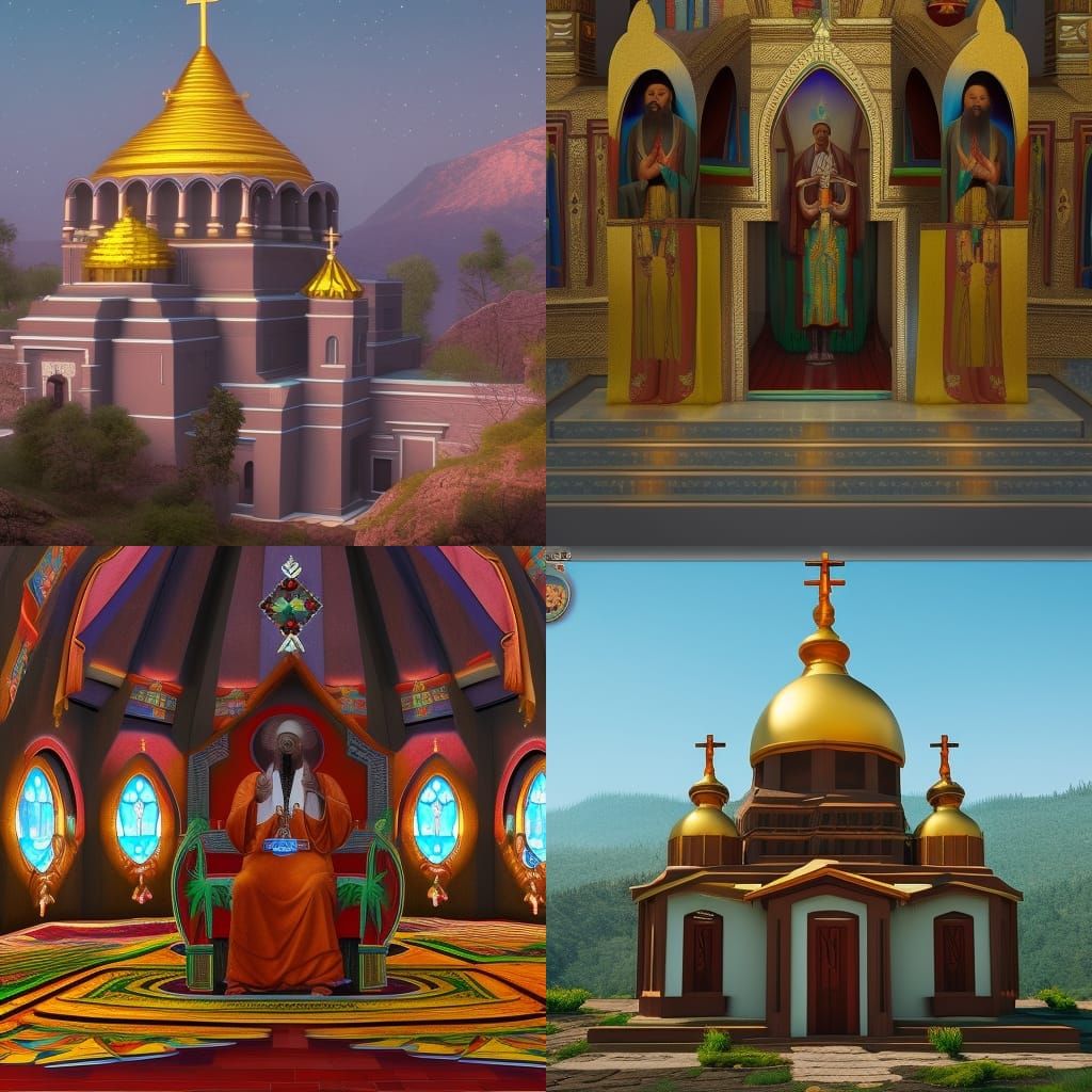 Ethiopian Orthodox Church: Detailed Matte Painting