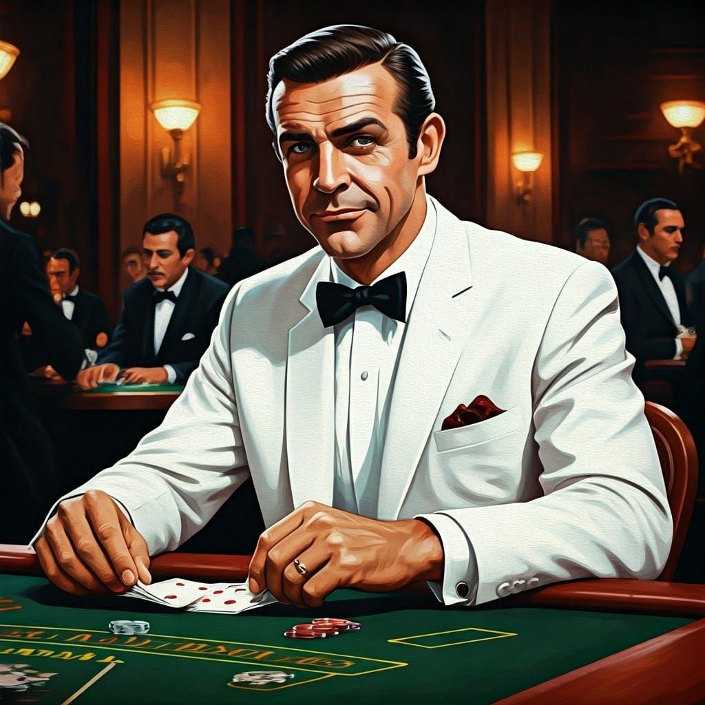 Sean Connery as Impressionistic Casino Portrait
