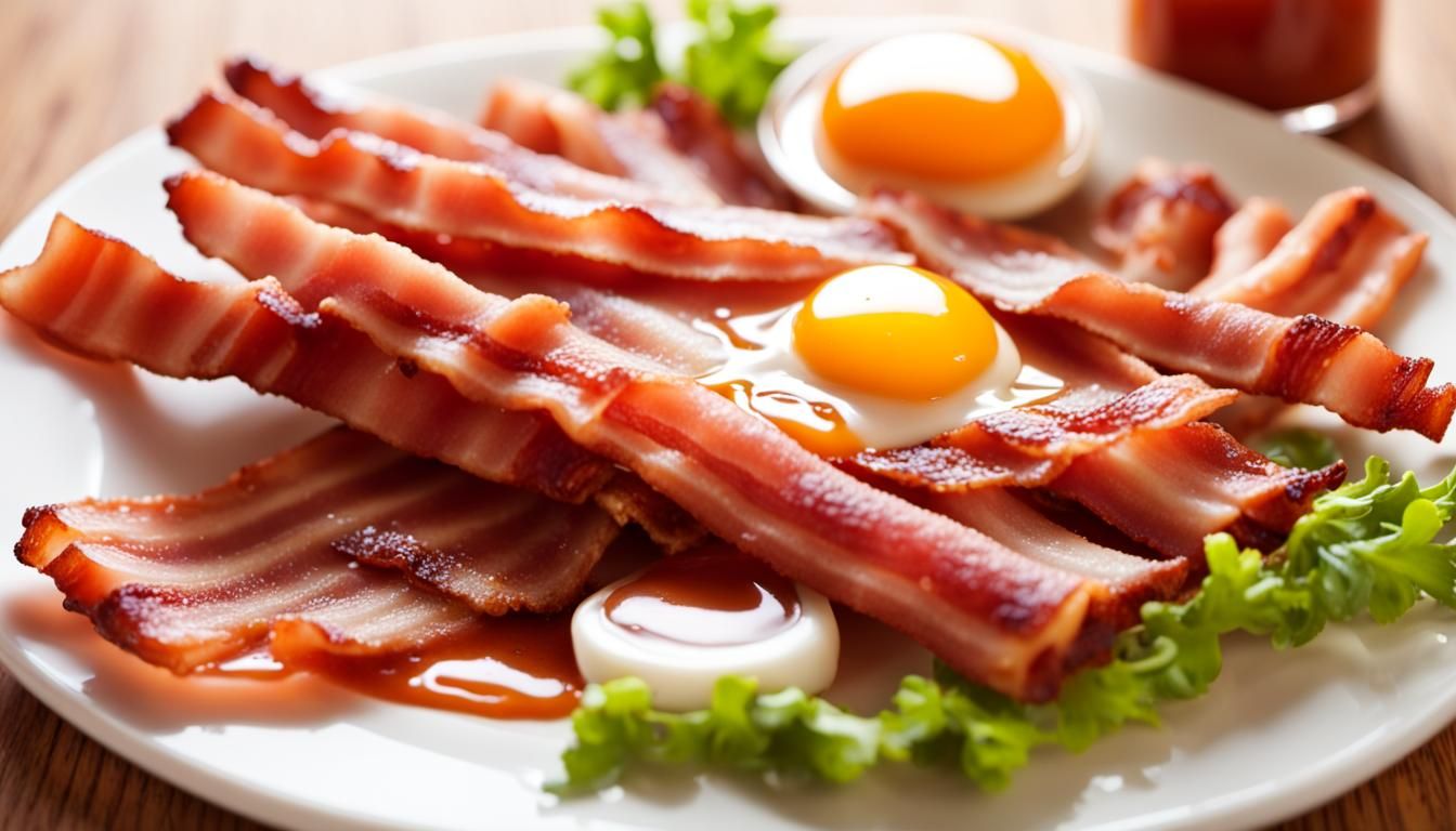 Heavenly Bacon with Hot Sauce on a Plate