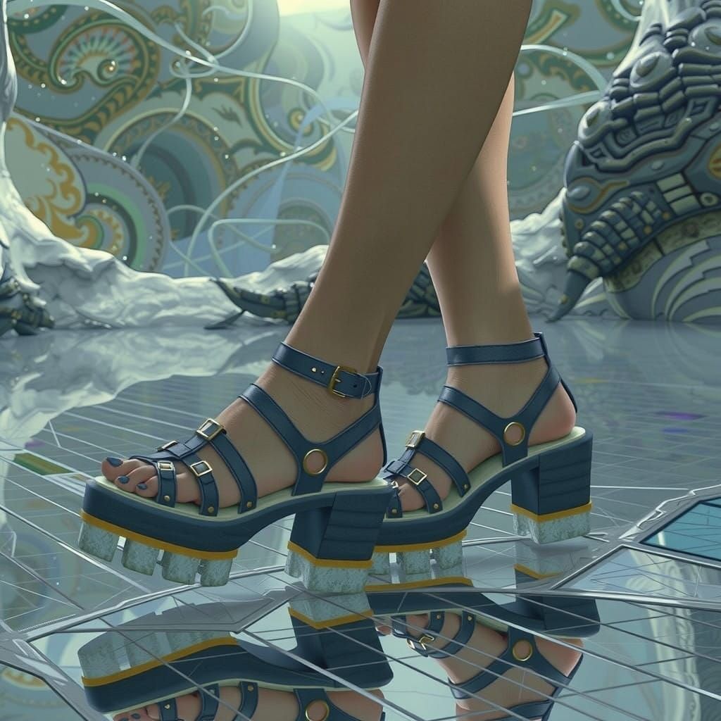 Ethereal Tap Dance Shoes in Whimsical, Dreamlike Realm