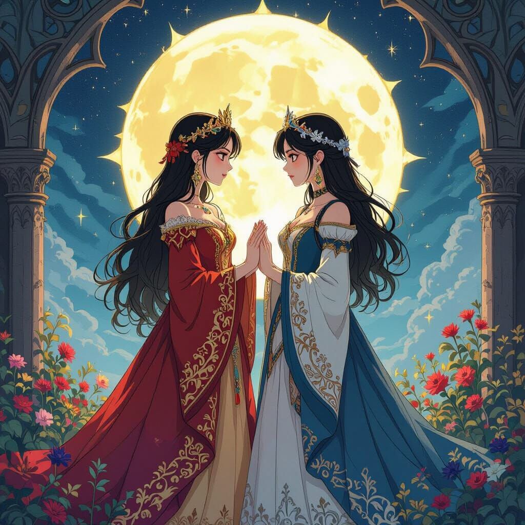 Sun and Moon in Love, Manga Style