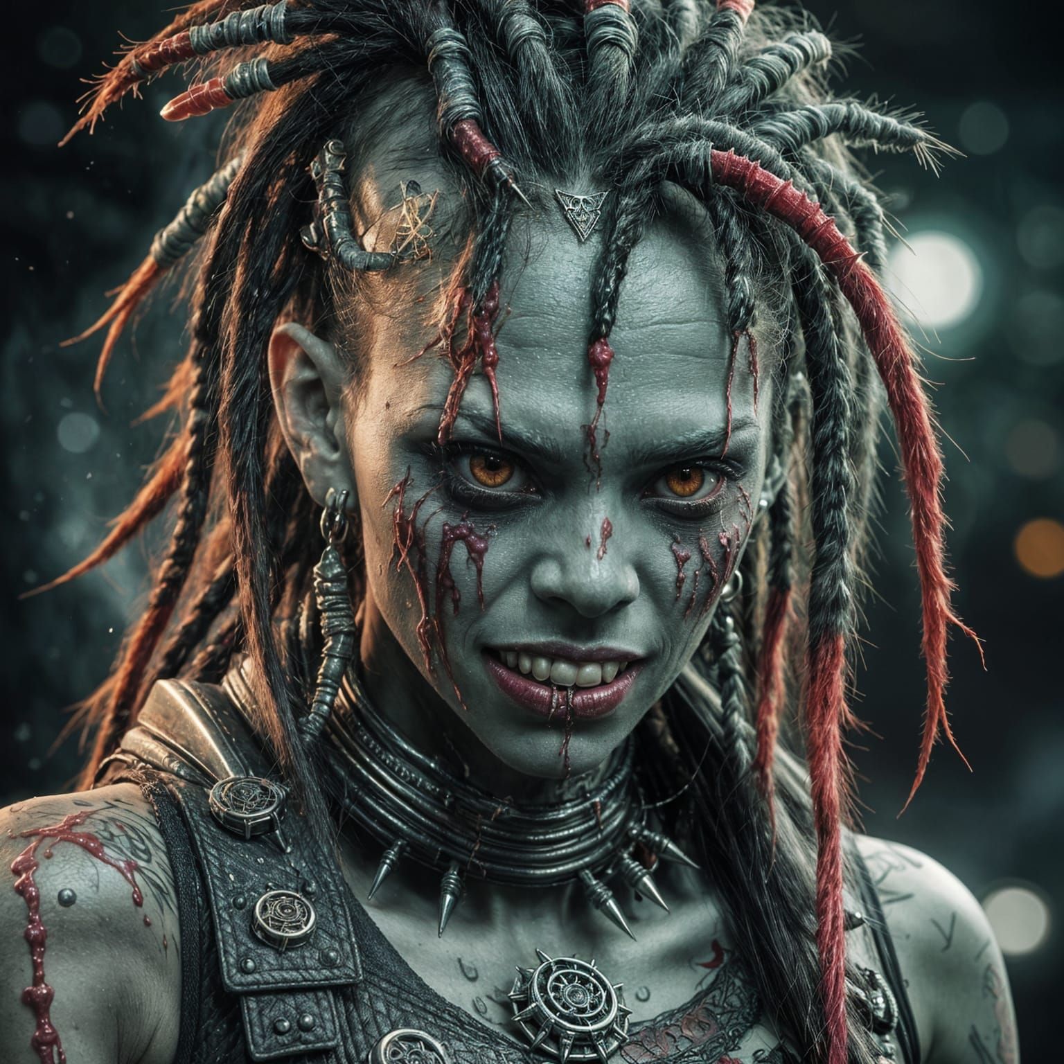 Gothic-Punk Cybernetic Monster in High Resolution