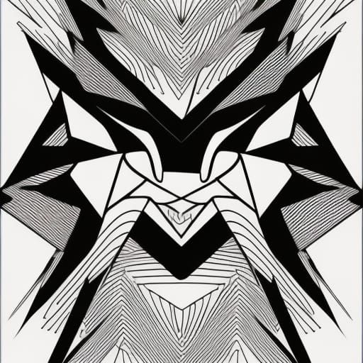 Geometric Bauhaus Coloring Page in Pop Art Style