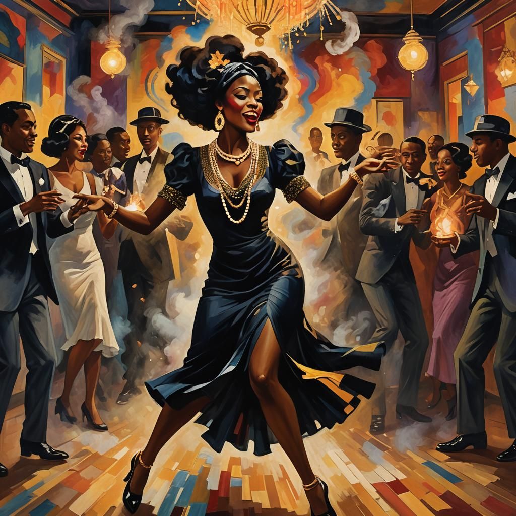 Harlem Dancer in Expressionist Style