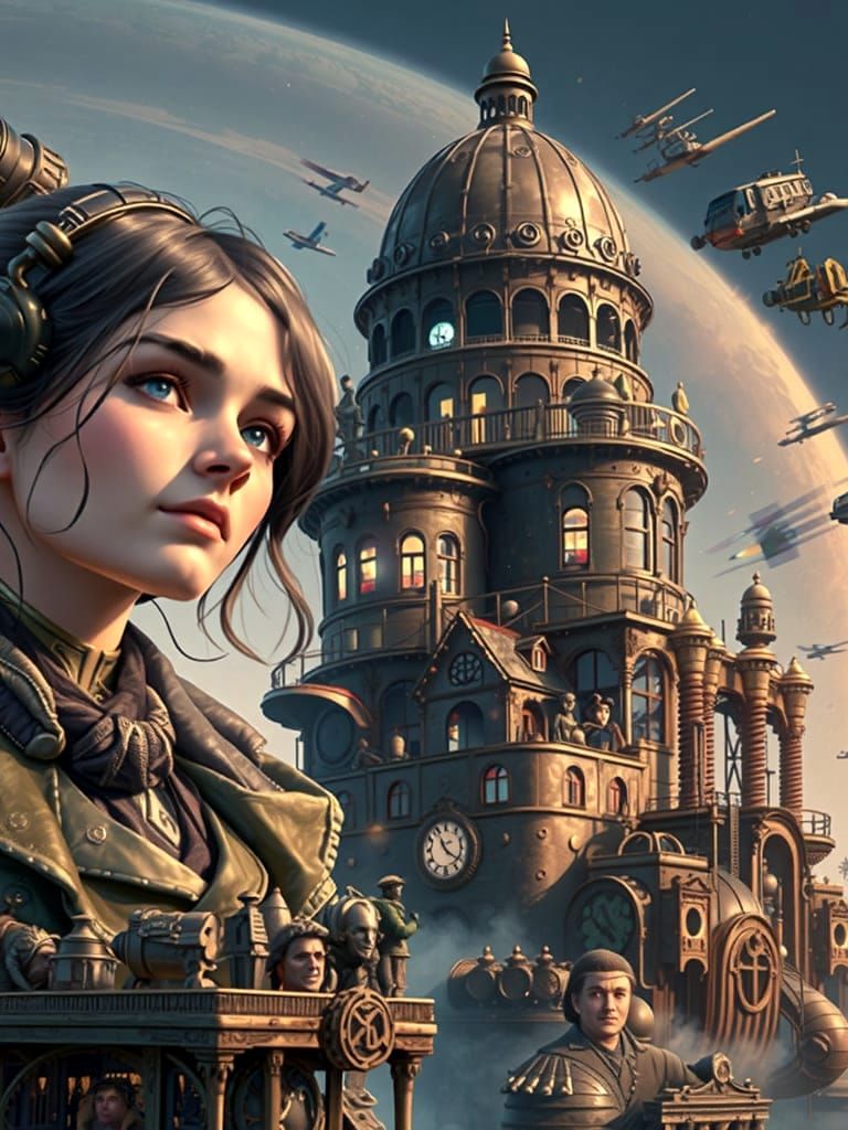 Fantastical Mortal Engines Matte Painting in 8k