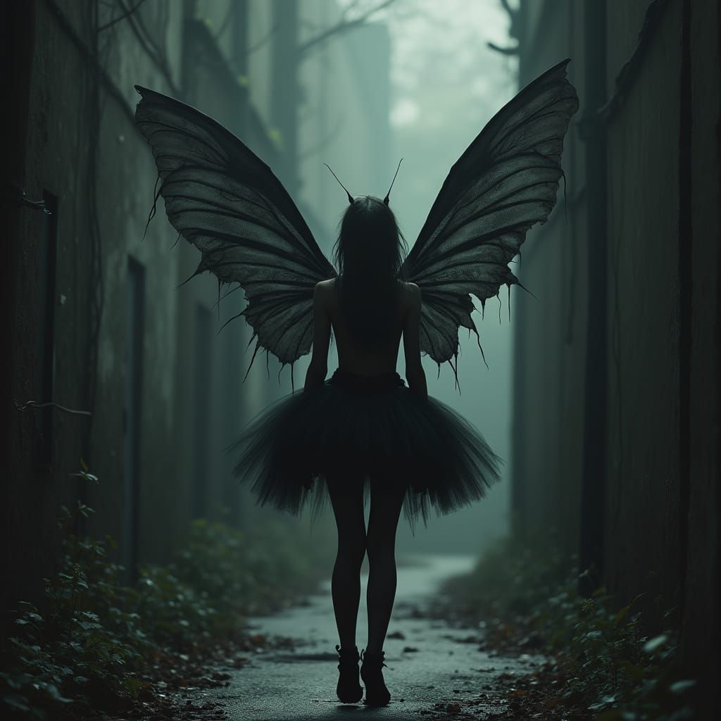 Menacing Tooth Fairy in Dark Gothic Style