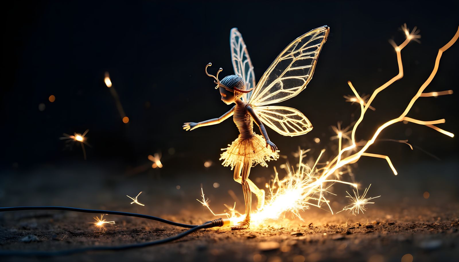 Electric Fairy Sparking in the Dark