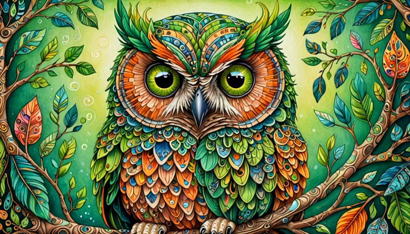 Whimsical Owl 01