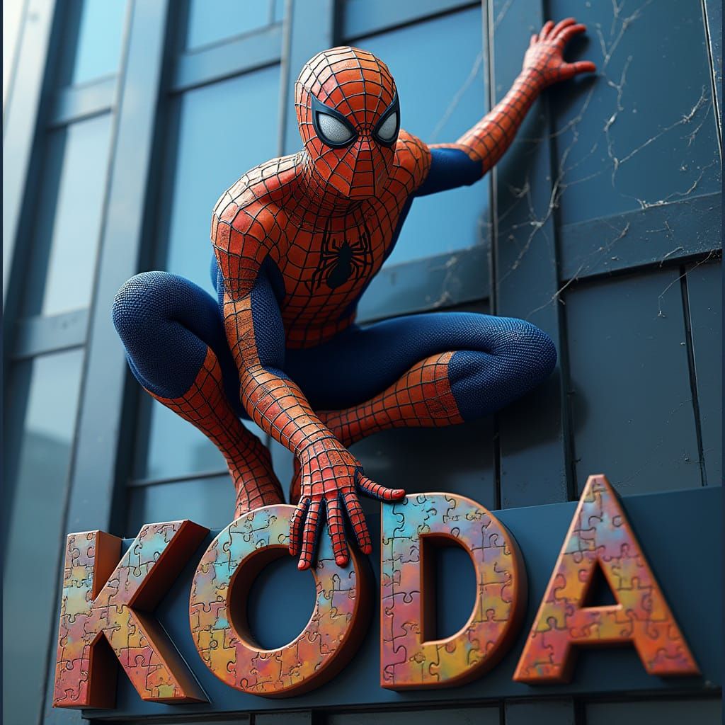 Autism Awareness Spiderman Mosaic