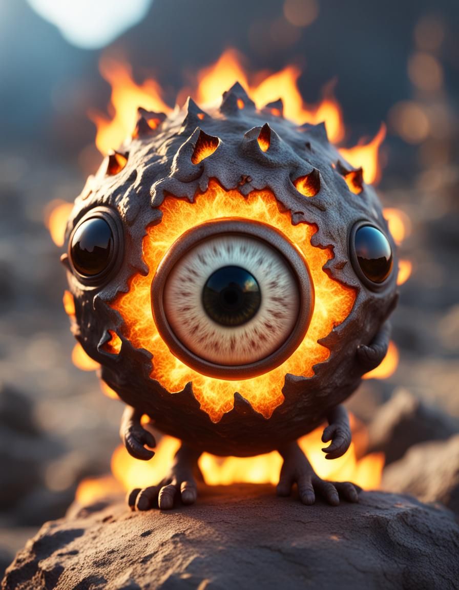 Epic Cyclops Emerges From Volcano in Photorealistic Render