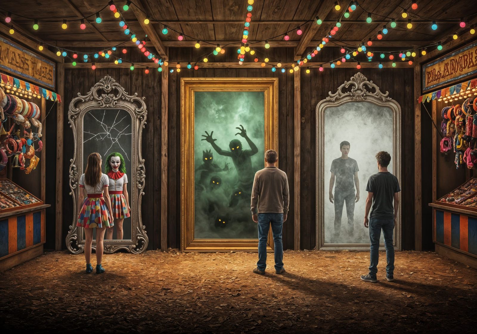 Cursed Carnival Funhouse Mirror Booth