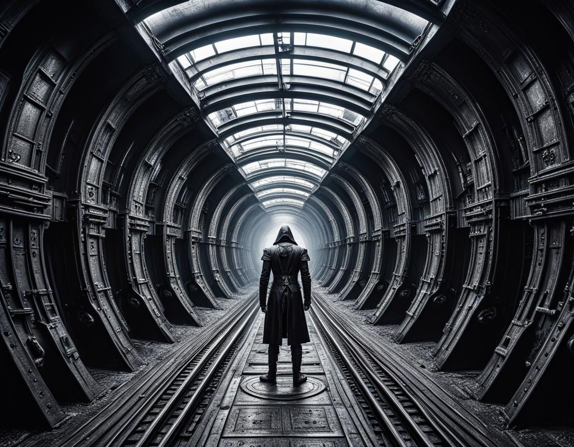 Detailed Dieselpunk Tunnel Vision Hallucination