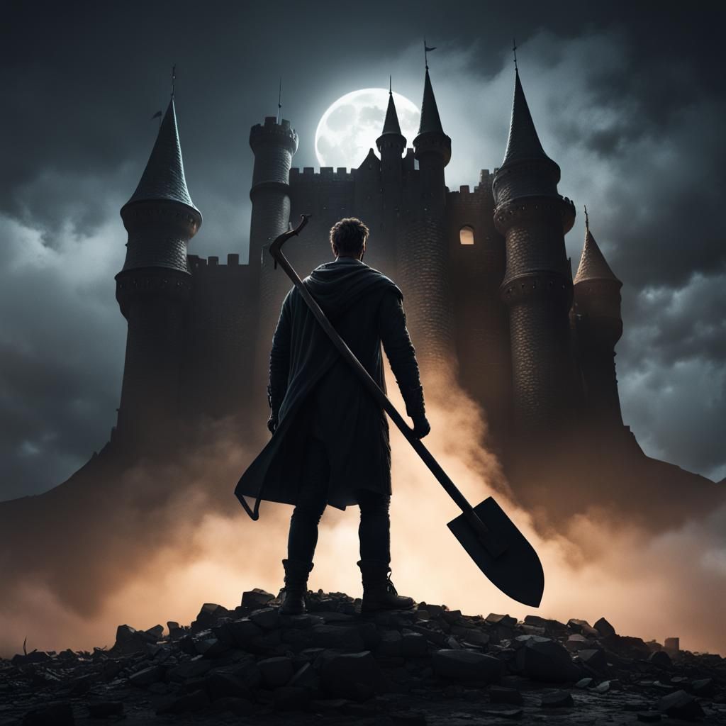 Heroic Knight with Shovel at Misty Black Castle