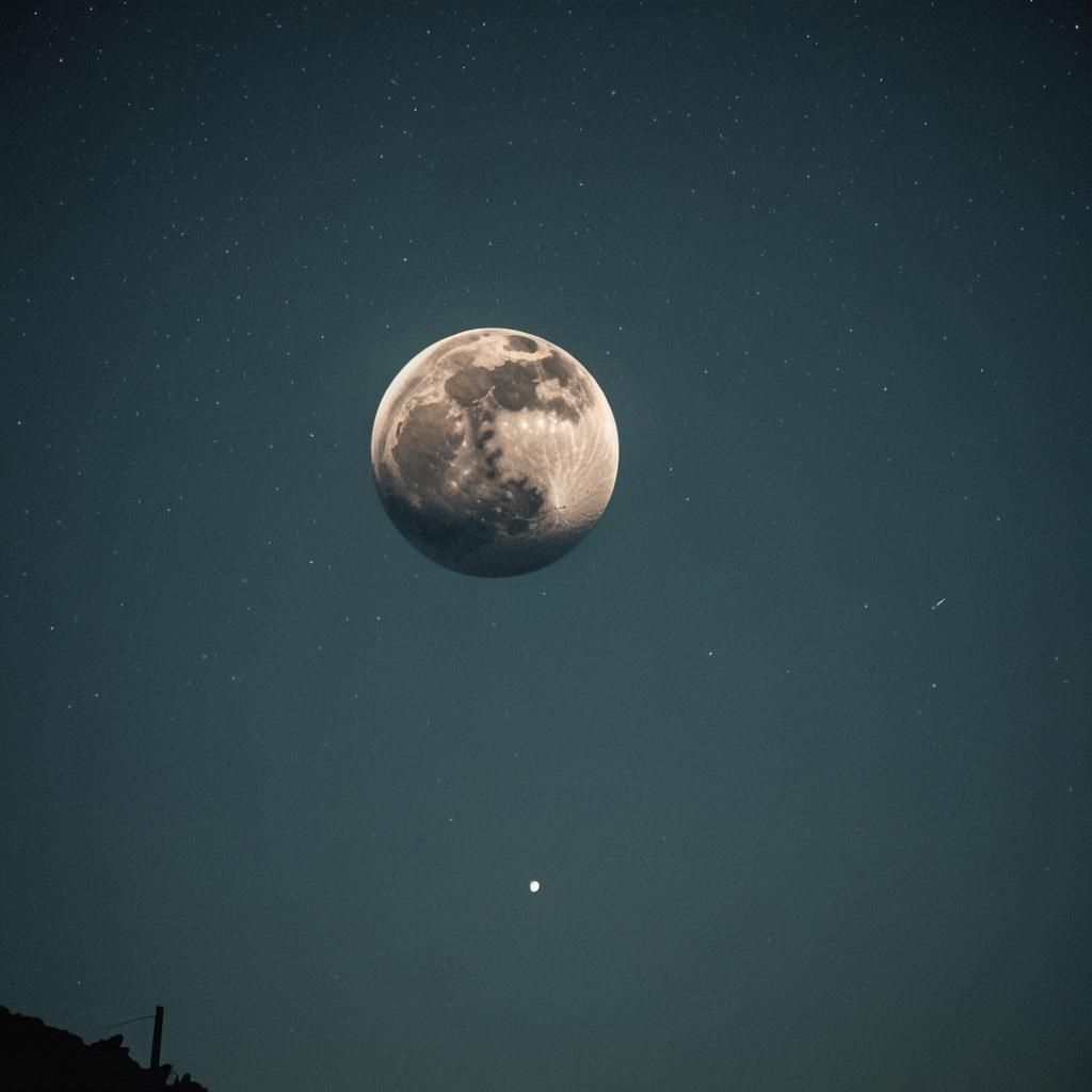 Dramatic Moonscape in Cinematic Style