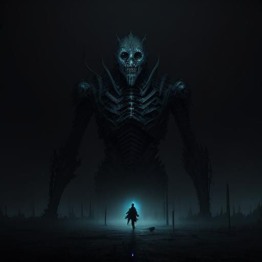 Businesswoman's Dark Reflection in Fantasy Art