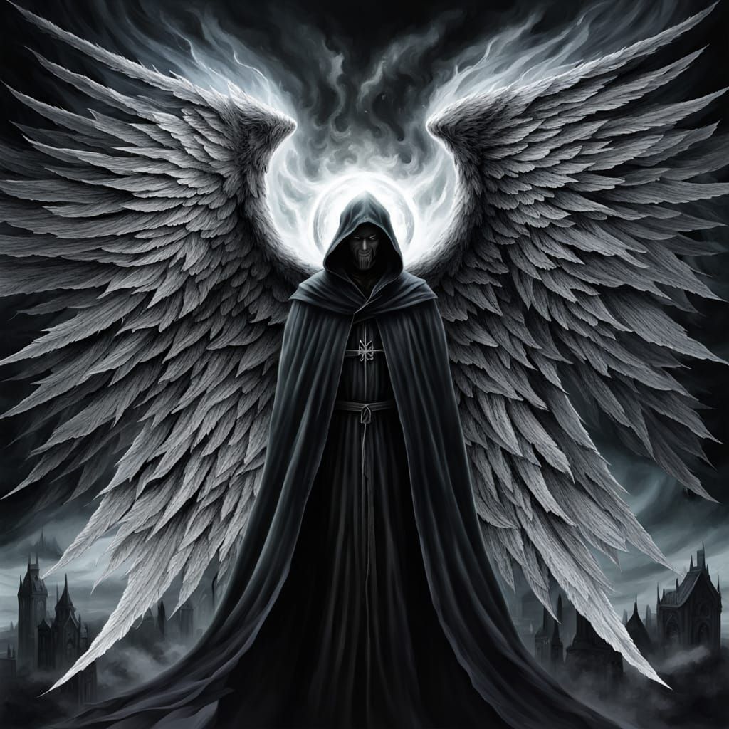 Grim Reaper in Eerie Whirling Mist