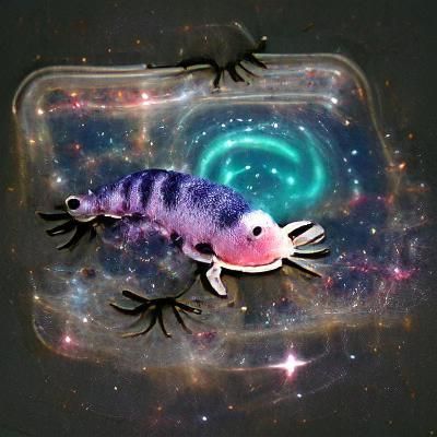 Axolotl in Space: An AI Generated Image