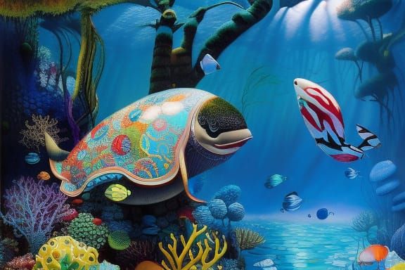 Enchanting Underwater Forest: A Surrealist Dreamscape