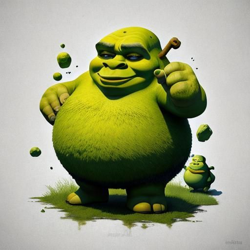 Super Shrek Blob Illustration