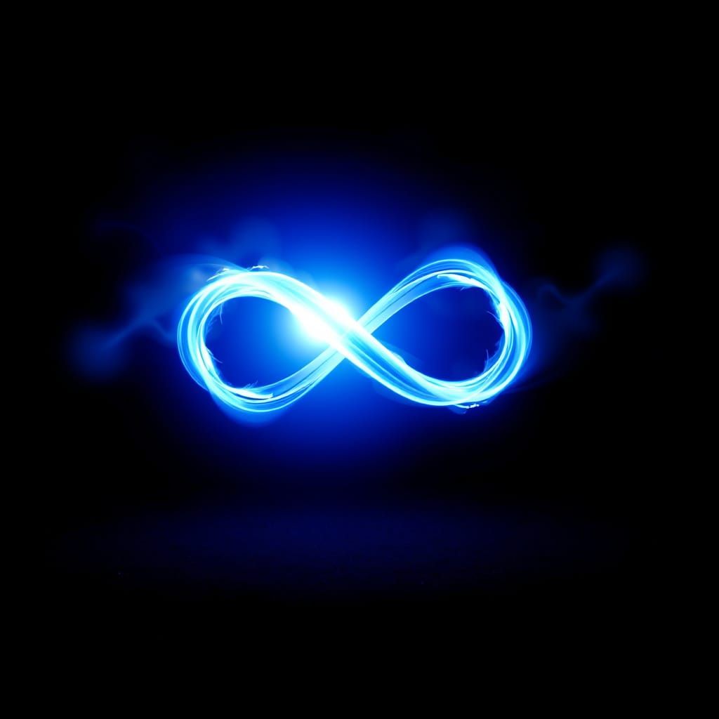 Infinity in Vibrant Blue Energy