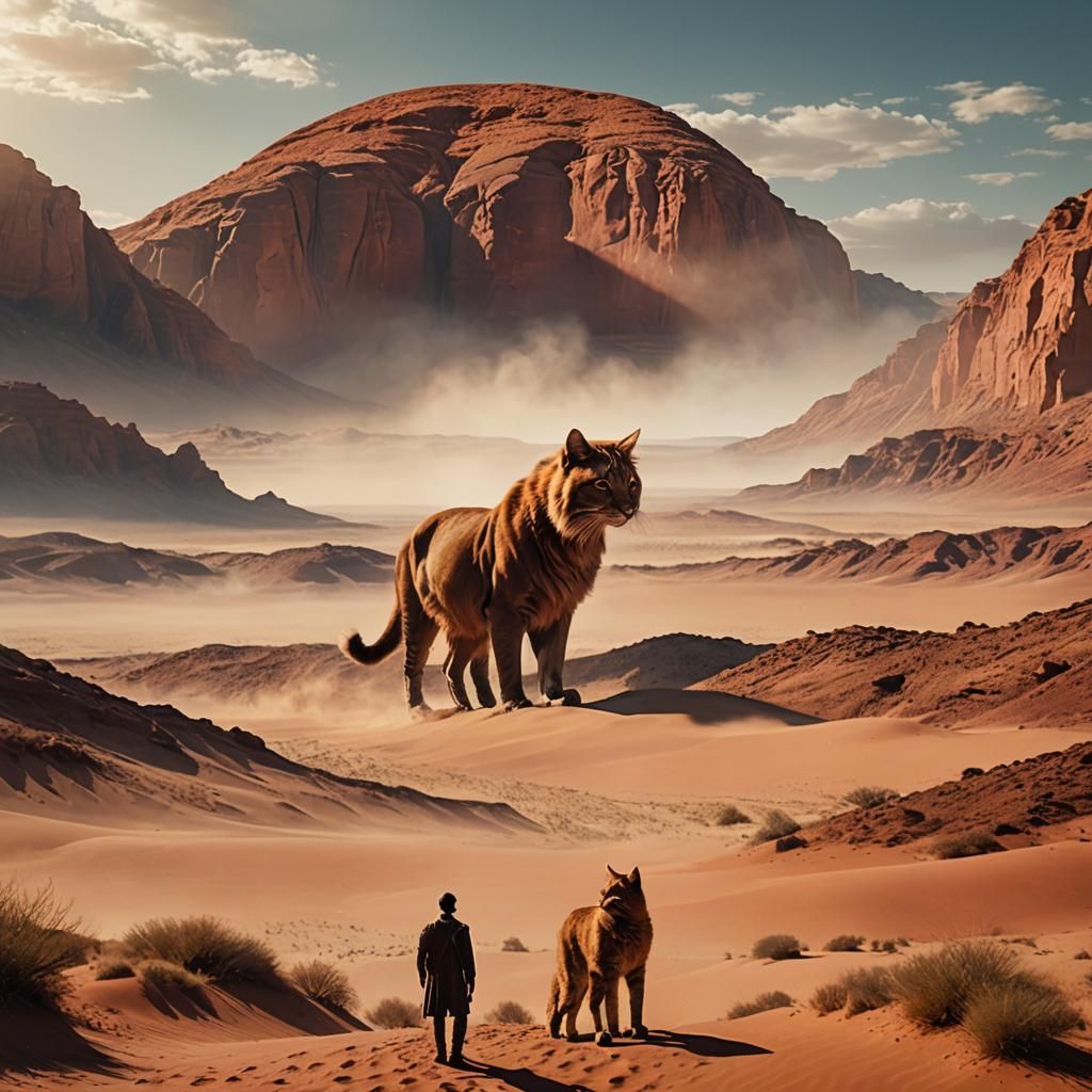 Da Vinci in the Desert: A Double Exposure Dream