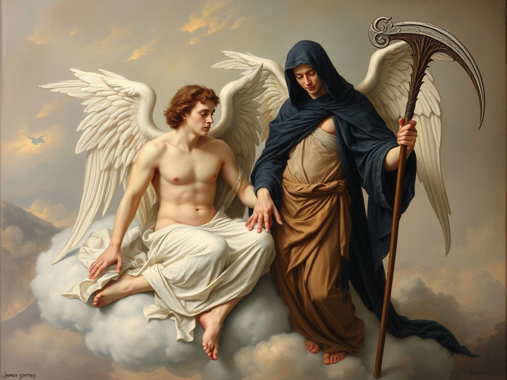 Hypnos and Thanatos: Renaissance Oil Painting