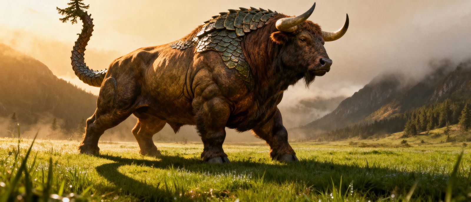 Majestic Prehistoric Behemoth in Epic Fantasy Style