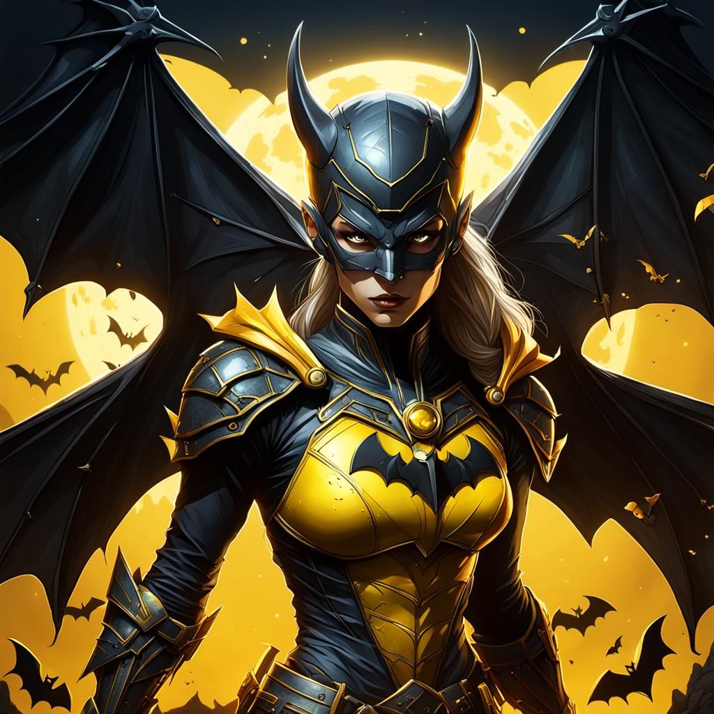 Yellow Lantern Bat Woman