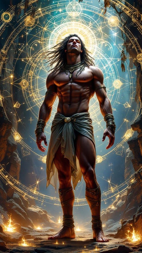 Thoth the Atlantean in Ethereal Light, Visionary Art Style