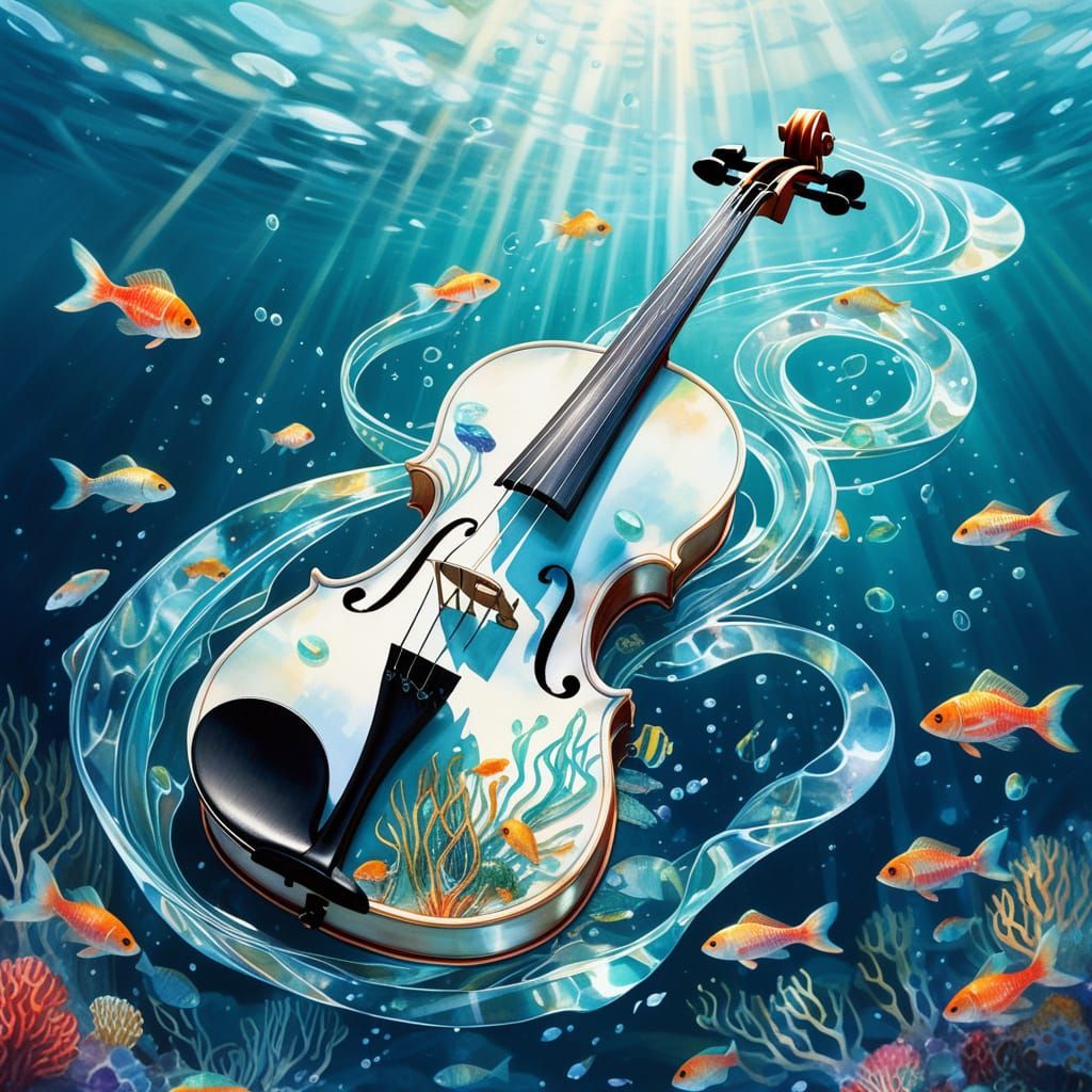 Violin of Water With Light Strings