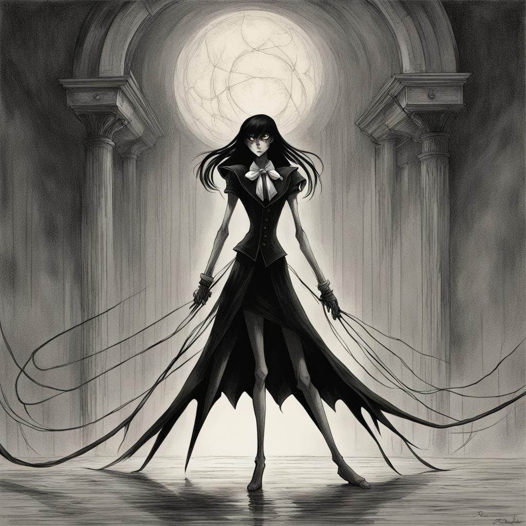 Sailor Pluto meets Slenderman