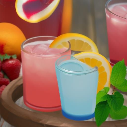 Refreshing Glass of Cold Fruit Punch