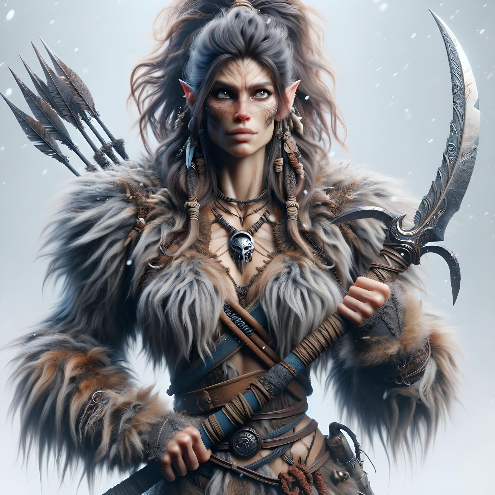 ultra realistic and ultra detailed picture of a beauiful Fem...