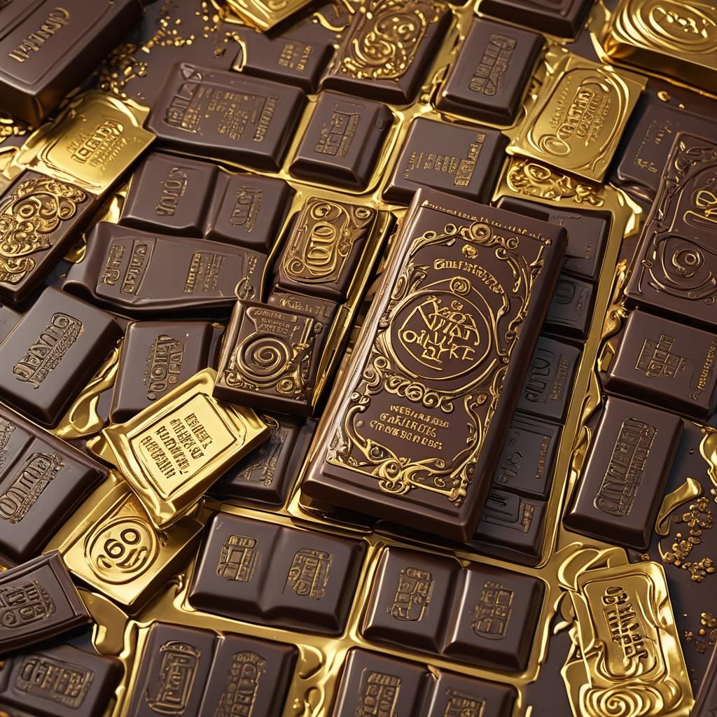 Wonka Chocolate Bar with Golden Ticket: Fantasy Art