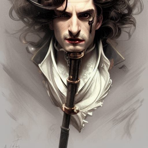 Steampunk Vampire Aristocrat Portrait in 8k Resolution