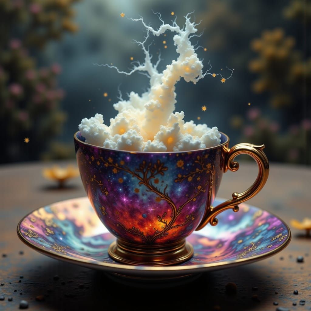 Magical Storm Inside a Teacup - Macro Surrealism