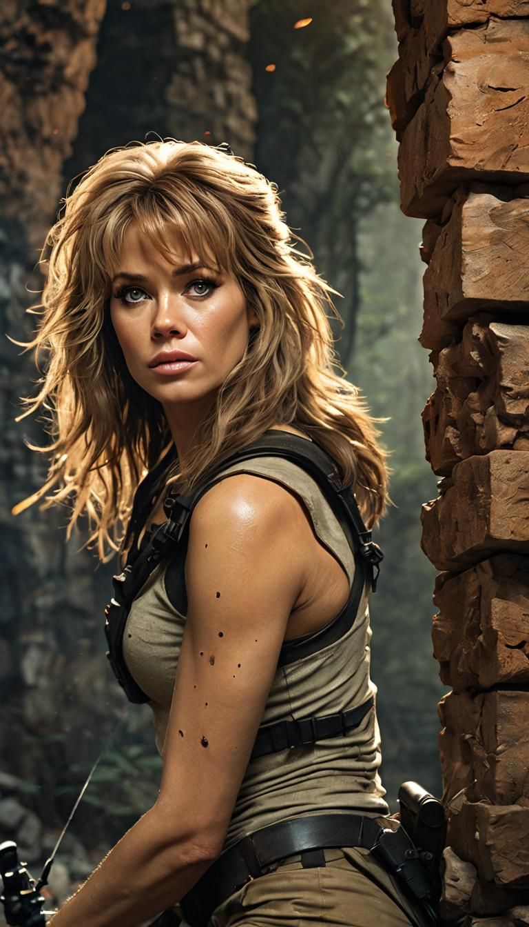 Jane Fonda as Lara Croft: A Retro Movie Poster