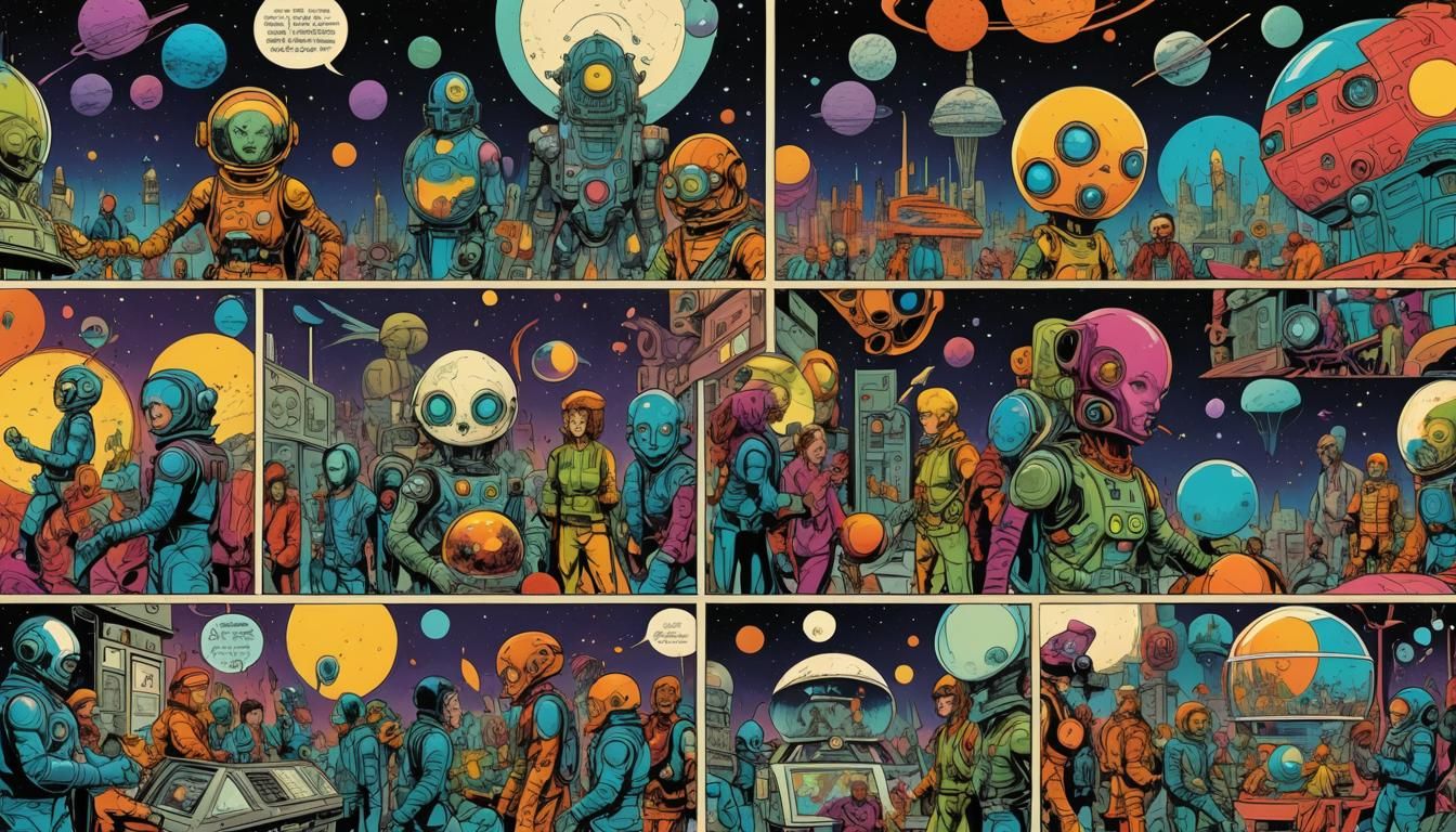 Science fiction comic strip