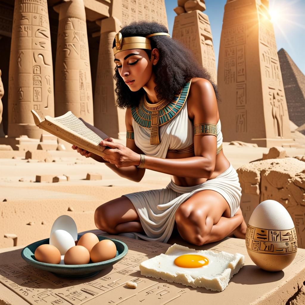 Ancient Egyptian Breakfast: Hieroglyphs and Sunny-Side Up